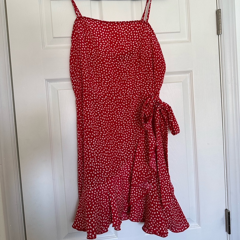 SHEIN Strawberry Wrap Dress